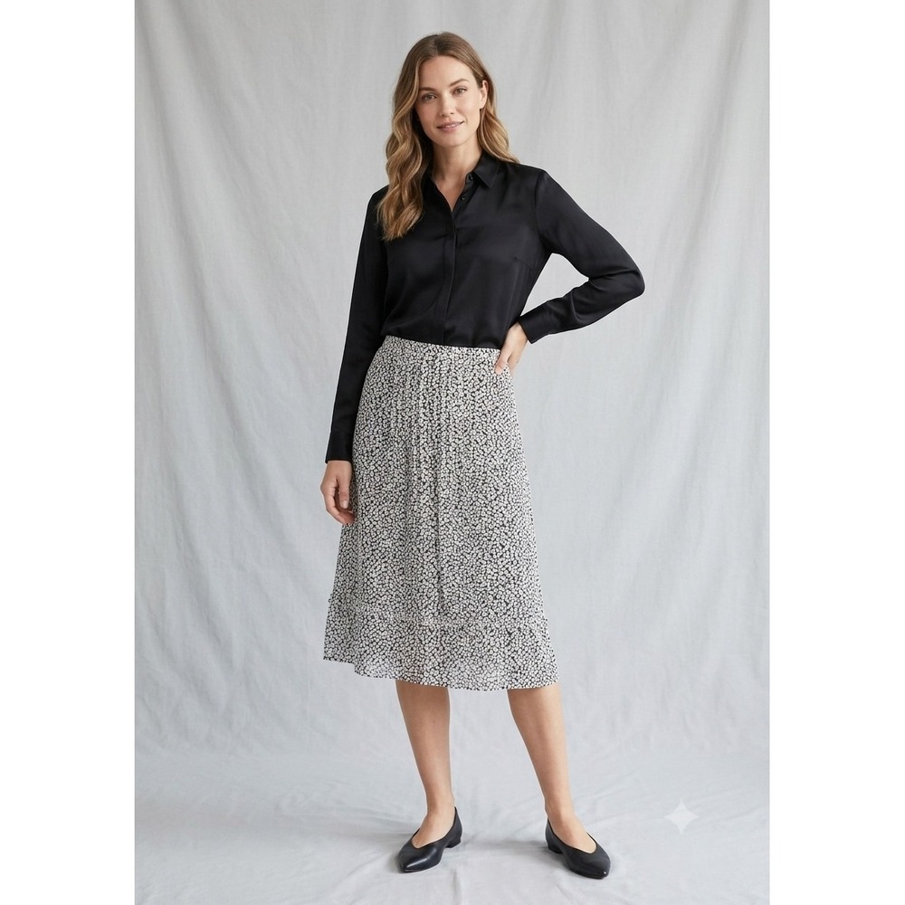 Pendleton Derby Days Skirt Womens 12 Navy White NWT